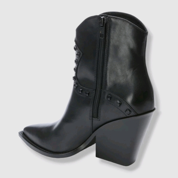 ASH Boy Biz Leather Studded Cowboy Boots Size 7 - Picture 4 of 13